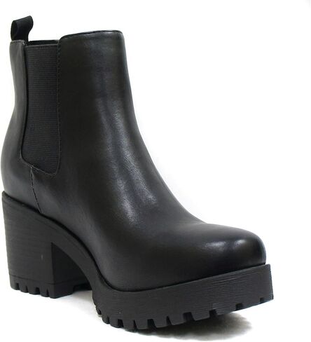 Soda Top Shoes Jaber Ankle Boot W Lug Sole Elastic Gore and Chunky Heel in Saudi Arabia