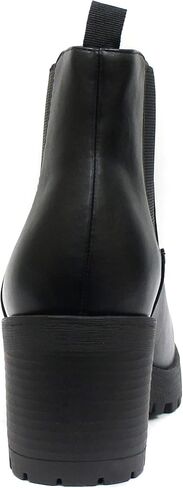 Soda Top Shoes Jaber Ankle Boot W Lug Sole Elastic Gore and Chunky Heel in Saudi Arabia