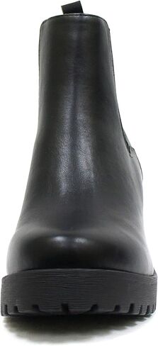 Soda Top Shoes Jaber Ankle Boot W Lug Sole Elastic Gore and Chunky Heel in Saudi Arabia