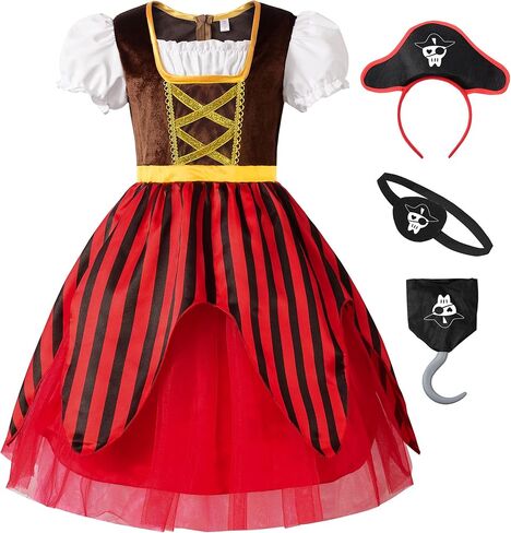 ReliBeauty Girls Pirate Dress Sea Buccaneer Costume in Saudi Arabia