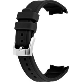 YISIWERA 18mm 20mm 22mm Premium Crafter Silicone Universal Curved Ends Rubber Watch Band Strap Bracelet Brushed Stainless Steel Pin Buckle For Men Women