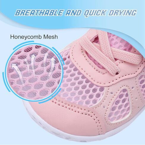 L-RUN Toddler Sneakers Boys Girls Barefoot Summer Walking Shoes Toddler Boy Tennis Shoes Mesh Lightweight in Kuwait
