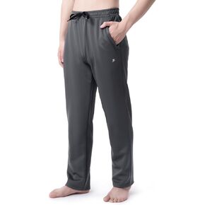 DEVOROPA Boys Sweatpants Open Bottom Water Resistant Youth Kids Track Athletic Running Pants Straight Leg Zipper Pockets