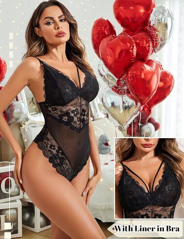 Avidlove ملابس داخلية نسائية من الدانتيل تيدي قطعة واحدة بيبي دول مثيرة صغيرة in Kuwait