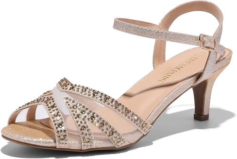 DREAM PAIRS Women's Nina Low Heel Pump Sandals in Saudi Arabia
