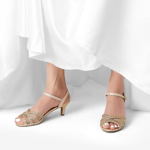 DREAM PAIRS Women's Nina Low Heel Pump Sandals in Saudi Arabia