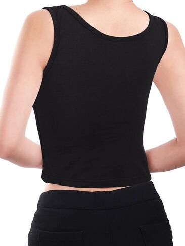 4 Pieces Women Basic Crop Tank Top Short Sleeveless Sports Crop Top in Kuwait