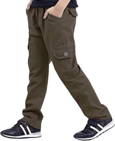 سراويل CAMLAKEE للأولاد قابلة للسحب للأطفال من نسيج قطني مضلع للركض in Kuwait