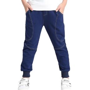 Rysly Boys Cotton Sweatpants Kids Casual Jogger Pants Tapered Ankle Pants in Kuwait