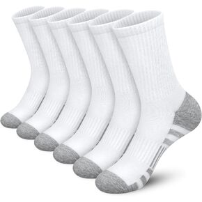 Felicigeely Athletic Socks Cushion Running Socks Performance Breathable Crew Socks Outdoor Sports Socks for Men Women 6Pairs