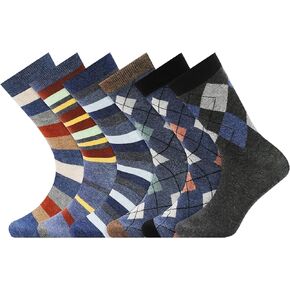 Fandecie Men's Dress Socks,Cotton Crew Socks,6 Pairs,Breathable and sweat-absorbing for Shoe Size 9-13 in Saudi Arabia