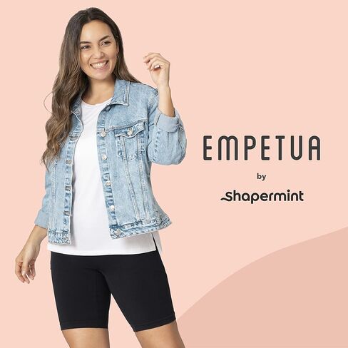 SHAPERMINT شورت طويل أسود كاجوال بخصر متوسط ​​للنساء - مقاس صغير إلى مقاس كبير in Kuwait