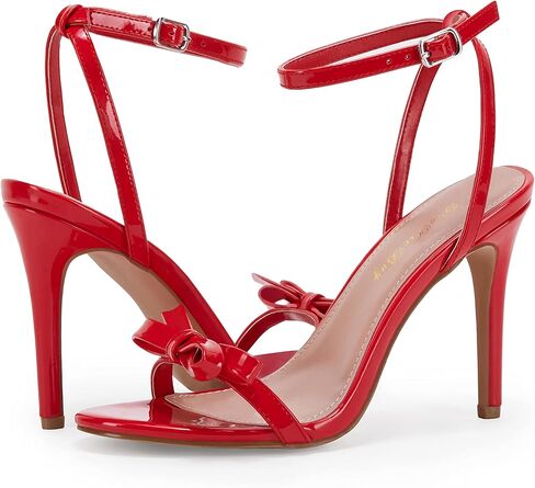 أحذية حفلات PiePieBuy بكعب عالٍ وفيونكة وكعب عالٍ مع إبزيم مفتوح عند أصابع القدم وكعب عالي مدبب, أحمر, 40 EU in Kuwait