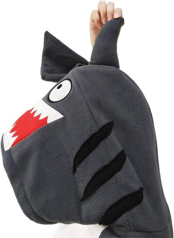 dressfan Cartoon Unisex Animal Grey Shark Costume Pajamas Adult Kids Teen Women Men in Kuwait