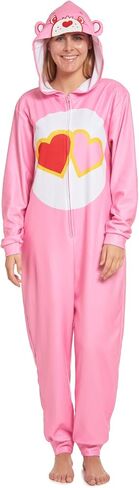 Care Bears Grumpy Bear Good Luck Bear Funshine Bear Always There Bear Fleece Zip Up Costume Pj Coverall Adult in Kuwait