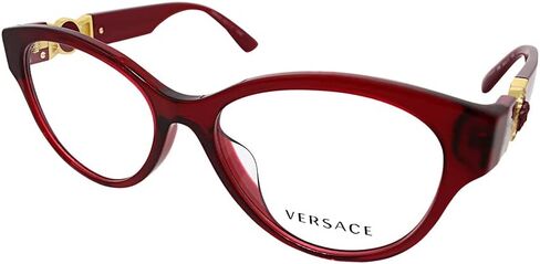Versace VE 3313F 388 Red Plastic Round Eyeglasses 54mm in Kuwait
