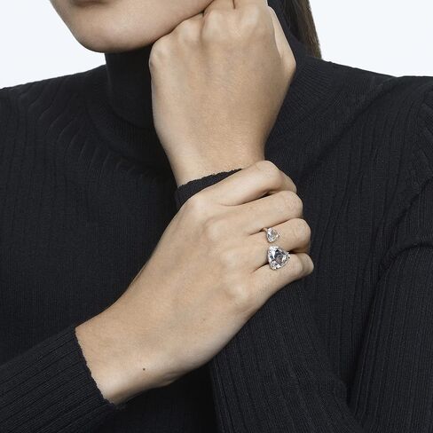 Swarovski Millenia Cocktail Ring Collection, Rhodium Finish, Clear Crystals in Saudi Arabia