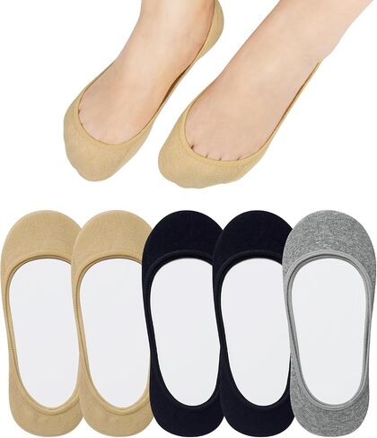 Jane Stone No Show Socks for Women - Non Slip Hidden Boat Flats Invisible Ultra Low Cut Liner Socks(Size 5-8/9-11) in Saudi Arabia