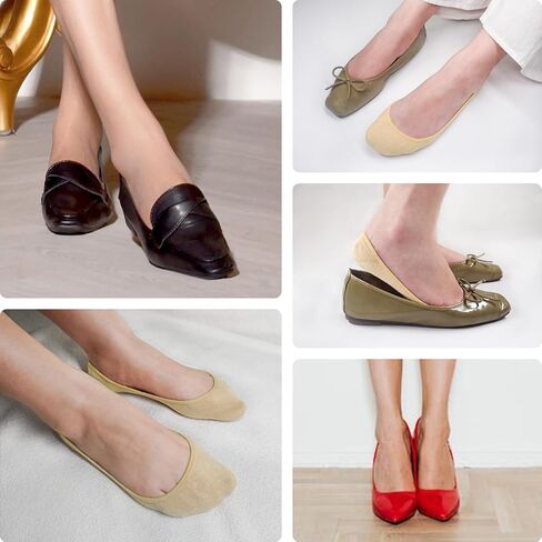 Jane Stone No Show Socks for Women - Non Slip Hidden Boat Flats Invisible Ultra Low Cut Liner Socks(Size 5-8/9-11) in Saudi Arabia