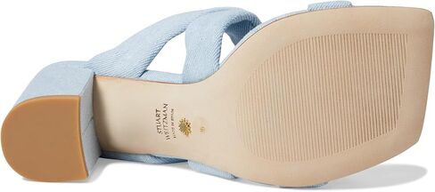 Stuart Weitzman Women's Playa 75 Knot Block Slide Tan in Kuwait