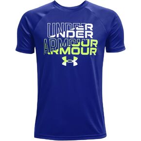 Under Armour Boys' Tech Wordmark Symbol Short-Sleeve T-Shirt