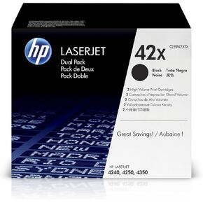 Original HP 42X Black High-yield Toner Cartridges (2-pack) | Works with HP LaserJet 4240, 4250, 4350 Series | Q5942XD in Kuwait