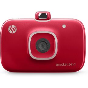 HP Sprocket 2-in-1 Portable Photo Printer & Instant Camera, print social media photos on 2x3" sticky-backed paper (2FB96A), 2:1 White, 4.8 x 3 x 1.1 in Kuwait