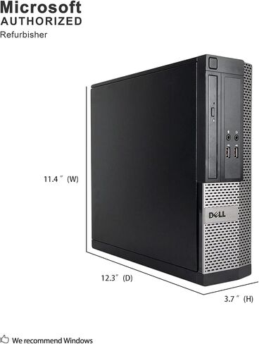 Dell OptiPlex 3020-SFF, Intel Core i5-4570 3.2GHZ, 16GB RAM, 512GB SSD Solid State, 4K Support, DVD, WiFi, DP, VGA, Keyboard, Mouse, Windows 10 Pro 64bit - Multi Languages Support (Renewed) in Saudi Arabia