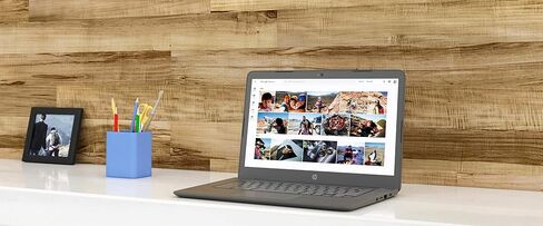 HP 14-CA023NR Chromebook 14" IPS HD (1366x768) Intel Celeron N3350, Intel HD Graphics 500, 4GB RAM, 32GB eMMC Hard Drive, Chrome OS, Chalkboard Gray (Renewed) in Saudi Arabia