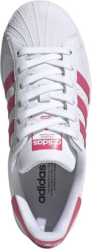 adidas Originals Superstar Sneaker, White/Super Pink/Core Black, 5 US Unisex Big Kid in Saudi Arabia