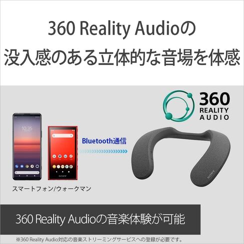Sony SRS-NS7 Wireless Neckband Speaker, 360 Reality Audio, Hands-Free Calling, IPX4 Splashproof, Long Battery, 12 Hours, Fast Charge 10 Minutes of 60 Minutes, SRS-NS7 HC in Saudi Arabia