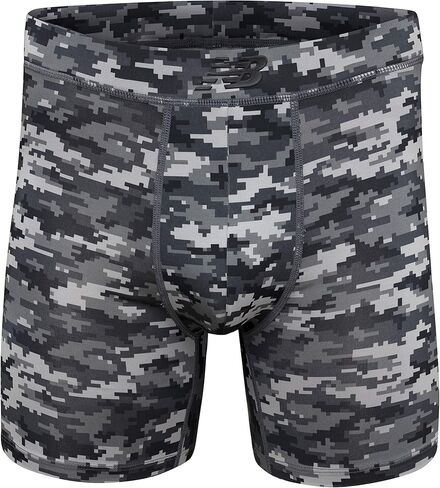 New Balance Men's Dry Fresh 6" Boxer Brief Underwear with Bonded Pocket in Saudi Arabia