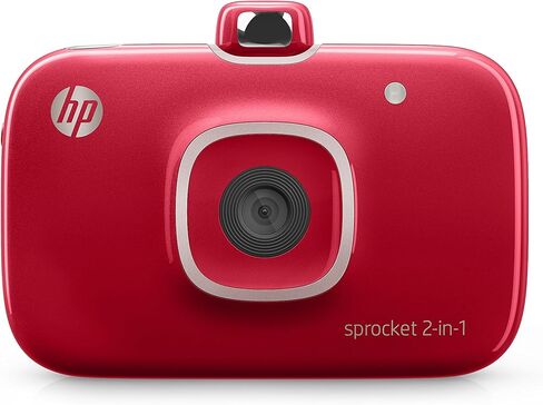 HP Sprocket 2-in-1 Portable Photo Printer & Instant Camera, print social media photos on 2x3" sticky-backed paper (2FB96A), 2:1 White, 4.8 x 3 x 1.1 in Kuwait