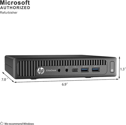 HP EliteDesk 800 G2 Mini Business Desktop PC Intel Quad-Core i5-6500T up to 3.1G,16GB DDR4,512GB SSD,VGA,DP Port,Windows 10 Professional 64 Bit-Multi-Language-English/Spanish (Renewed) in Kuwait