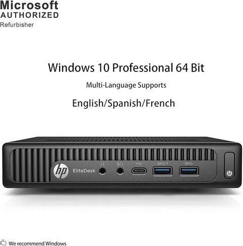 HP EliteDesk 800 G2 Mini Business Desktop PC Intel Quad-Core i5-6500T up to 3.1G,16GB DDR4,512GB SSD,VGA,DP Port,Windows 10 Professional 64 Bit-Multi-Language-English/Spanish (Renewed) in Kuwait