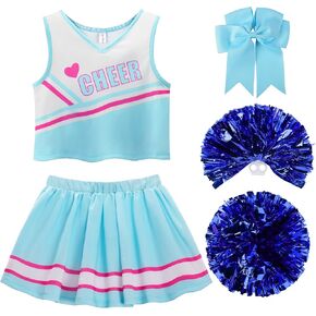 ReliBeauty Cheerleader Costume for Girls Cheer Uniform Outfit