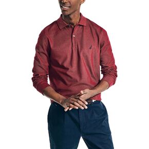 Nautica Men's Sustainably Crafted Classic Fit Long-Sleeve Deck Polo
