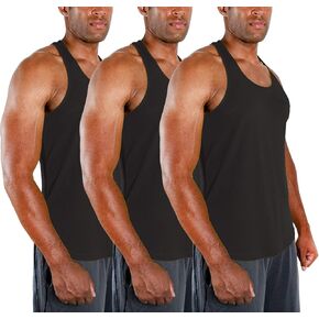 DEVOPS 3 Pack Men's Y-Back Dri Fit Muscle Gym Workout Tank Top in Saudi Arabia