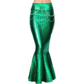 Spooktacular Creations Adult Metallic Hologram Shiny Mermaid Skirt Costume Role Play