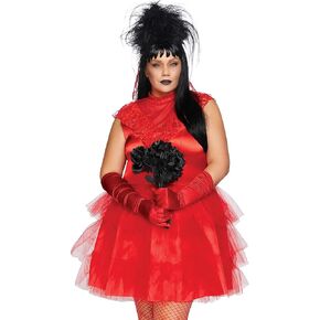 Leg Avenue Women's Beetle Bride 80s Halloween Costume