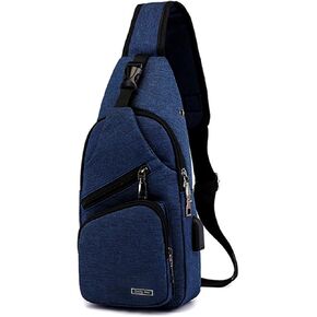 Seoky Rop Men Women Sling Backpack Anti Theft Crossbody Shoulder Chest Bag with USB Charging Port in Saudi Arabia