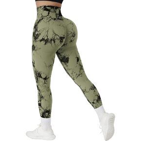 RXRXCOCO Womens High Waist Tummy Control Leggings Ruched Butt Lift Yoga Pants Workout Tights