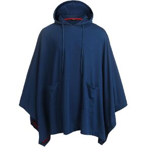 COOFANDY Unisex Casual Hooded Poncho Cape Cloak Fashion Coat Hoodie Pullover with Pocket