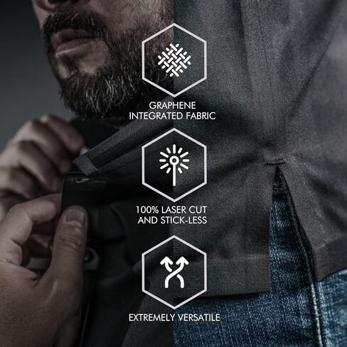 قميص بولو مستدير للرجال من GRAPHENE-X | قطع بالليزر وطبقات ملحومة | مضاد للرائحة ومضاد للأشعة فوق البنفسجية | فتل الرطوبة | تنفس in Kuwait