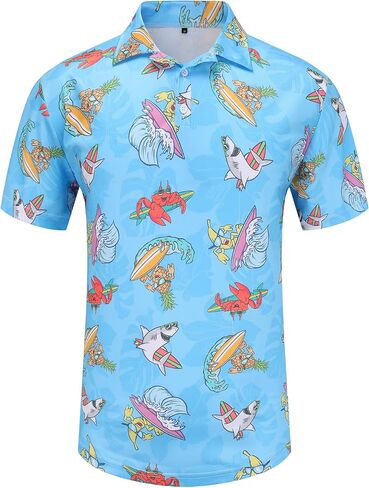 Golf Shirts for Men Dry Fit Mens Golf Shirt Short Sleeve Funny Golf Polo Shirts in Saudi Arabia