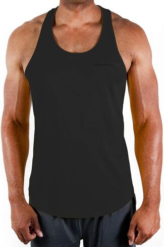 قميص بدون أكمام للرجال من DEVOPS مكون من 3 قطع على شكل Y-Back Dri Fit Muscle Gym للتمارين الرياضية in Kuwait