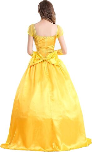 زي كوبسكري برينسيس بيوتي للنساء، فستان الأميرة بيل للفتيات، زي الهالوين للبالغين in Kuwait