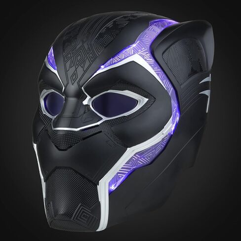 Marvel Legends Premium Electronic Role Play Helmet with Light FX and Flip-Up/Down Lenses, Black Panther Roleplay Item in Saudi Arabia