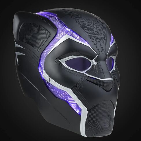Marvel Legends Premium Electronic Role Play Helmet with Light FX and Flip-Up/Down Lenses, Black Panther Roleplay Item in Saudi Arabia