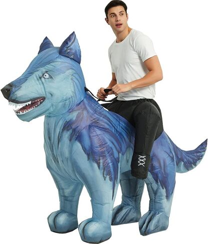 زي الذئب القابل للنفخ من وان كاسا، فستان تنكري مضحك لحفلات الهالوين للبالغين in Kuwait